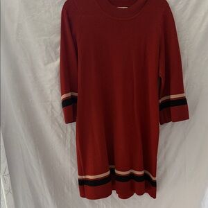 Elegant Red Long Sleeve Dress